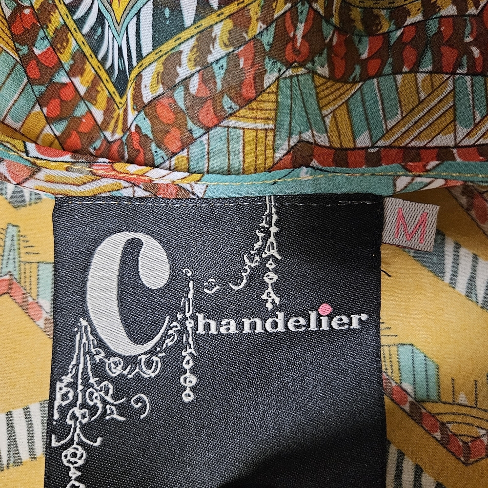 Chandelier Women's Colorful Fringed Tank Top Hippie Boho Tribal Y2K Medium - Picture 11 of 11